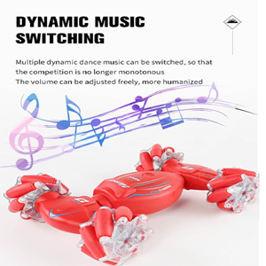 ماشین کنترلی شارژی دو حالته قرمز RC Car Remote Control Double-Sided 2.4G -اسباب بازی